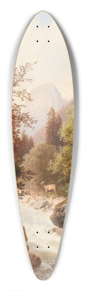 Carl Hasch - Motif Of The Ramsau Near Lofer 39.3 inch art pintail longboard deck