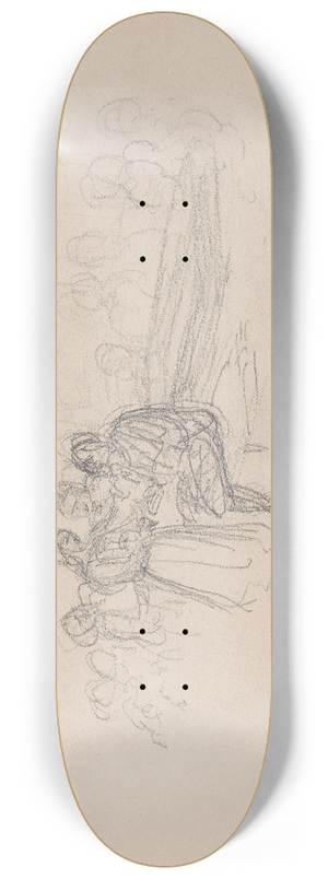 Adolph Tidemand - Figurscene i interir 8.25 inch art skate deck Adolph Tidemand - Figurscene i interir 8.25 inch art skate deck