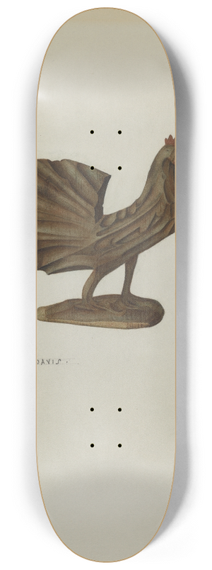 Betty Jean Davis - Pa. German Toy Rooster 8.25 inch art skate deck