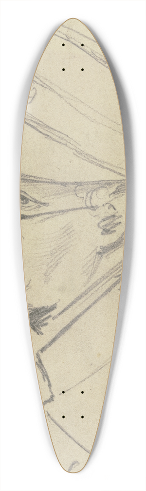 Carl Hoff - Portrait of Schar 39.3 inch art pintail longboard deck