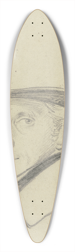Carl Hoff - Portrait of Scheppeg 39.3 inch art pintail longboard deck