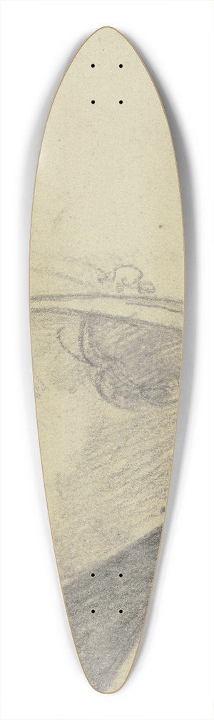 Carl Hoff - Portrait of Wstefeld 39.3 inch art pintail longboard deck