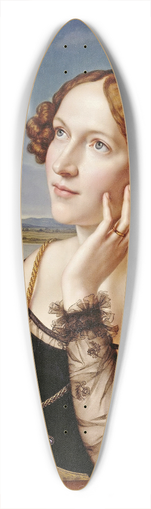 Carl Joseph Begas - Wilhelmine Begas, The Artists Wife 39.3 inch art pintail longboard deck