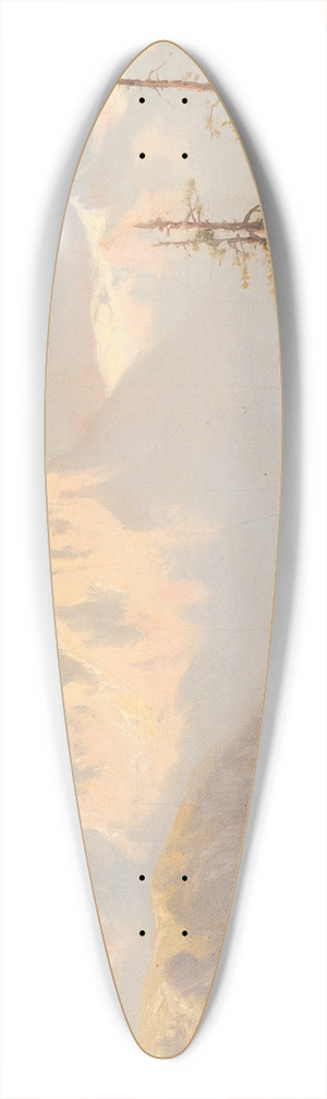Carl Lafite - Sunset in the mountains 39.3 inch art pintail longboard deck