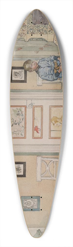 Carl Larsson - In the Corner 39.3 inch art pintail longboard deck Carl Larsson - In the Corner 39.3 inch art pintail longboard deck