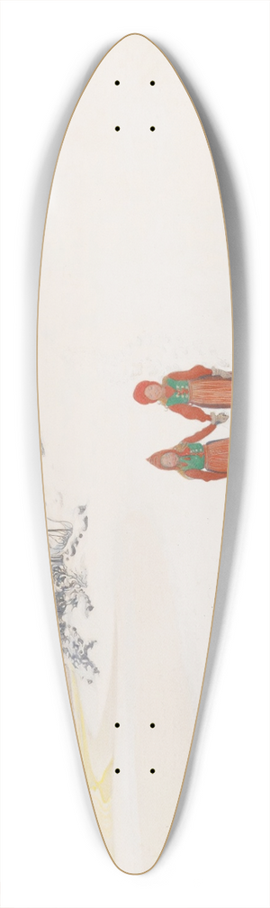 Carl Larsson - In the Snow 39.3 inch art pintail longboard deck