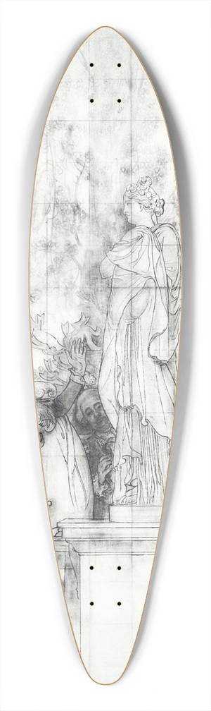 Carl Larsson - Patron of the Fine Arts and Founder of the Museum King Gustav III of Sweden Recieving Antique Pieces of Art 39.3 inch art pintail longboard deck