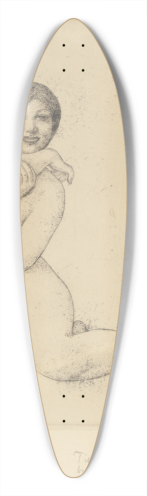 Carl Larsson - Sitting Model 39.3 inch art pintail longboard deck