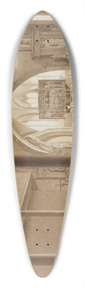 Carl Ludwig Frommel - Innere Ansicht der Frstenkapelle im Kloster Lichtenthal 39.3 inch art pintail longboard deck