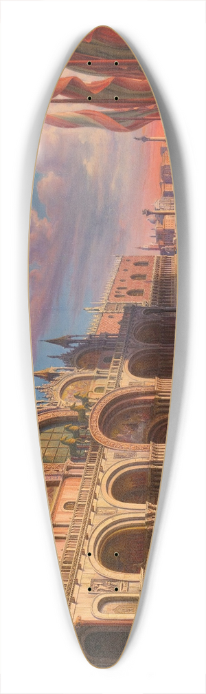 Carl Ludwig Rundt - Piazza Di San Marco, Venice 39.3 inch art pintail longboard deck
