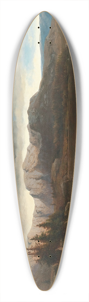 Carl Millner - An Evening Landscape with a Mountain Lake 39.3 inch art pintail longboard deck