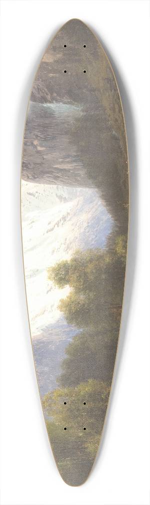 Carl Millner - Hunting party in the mountains 39.3 inch art pintail longboard deck