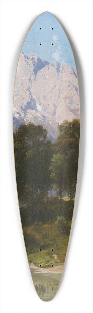 Carl Millner - Sommerliche Gebirgslandschaft 39.3 inch art pintail longboard deck