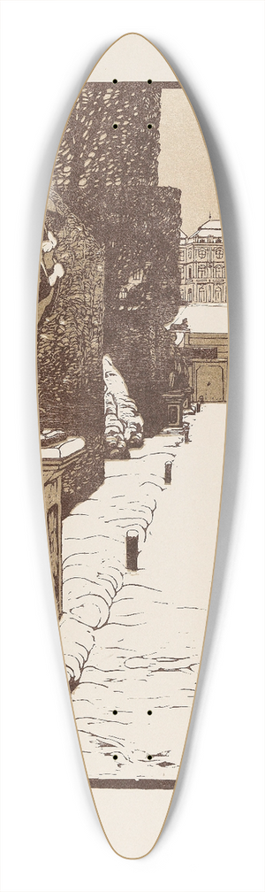 Carl Moll - Belvederegarten im Winter 39.3 inch art pintail longboard deck
