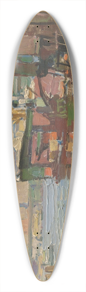 Carl Moll - Der Hamburger Hafen 39.3 inch art pintail longboard deck