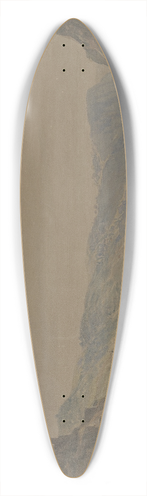 Carl Morgenstern - Ansicht von Sankt Goarshausen mit der Burg Maus, im Hintergrund der Loreleyfelsen 39.3 inch art pintail longboard deck