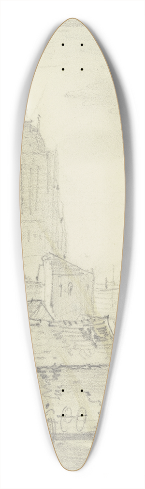 Carl Morgenstern - Die Fleischgasse in Frankfurt am Main 39.3 inch art pintail longboard deck