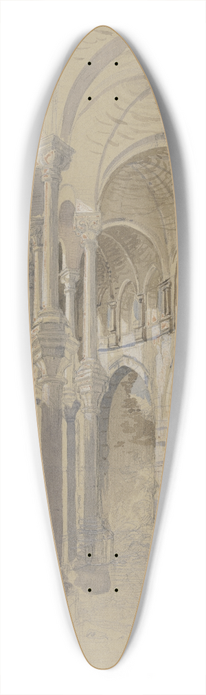 Carl Morgenstern - Kloster Heisterbach im Siebengebirge, Ruine des Chorabschlusses 39.3 inch art pintail longboard deck