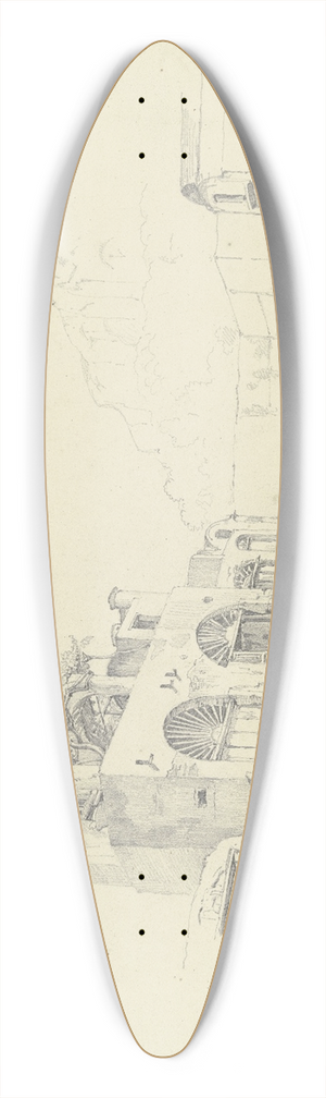 Carl Morgenstern - Straenzug in Marina Grande auf Capri 39.3 inch art pintail longboard deck