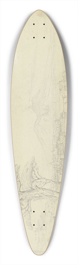 Carl Morgenstern - The Gulf of Naples 39.3 inch art pintail longboard deck