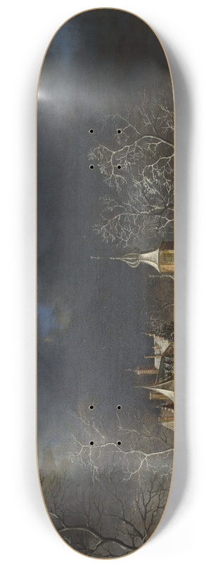 Abraham Beerstraaten - Poelgeest Castle at Koudekerk 8.25 inch art skate deck