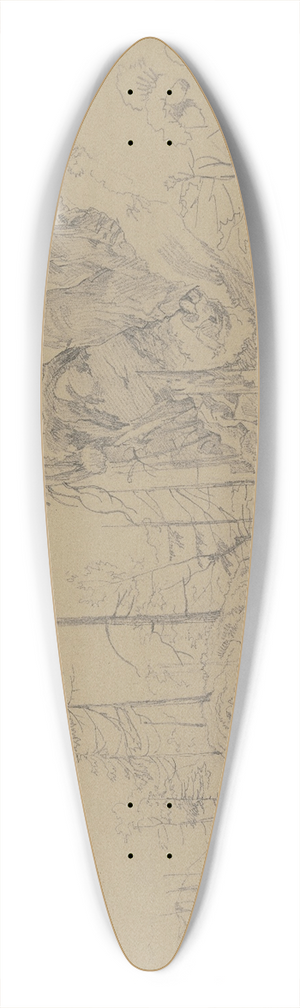 Carl Morgenstern - Waldlandschaft bei Hallstadt 39.3 inch art pintail longboard deck