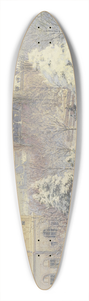 Carl Nebel - Blick von Sden auf das Stdelsche Kunstinstitut im Winter 39.3 inch art pintail longboard deck Carl Nebel - Blick von Sden auf das Stdelsche Kunstinstitut im Winter 39.3 inch art pintail longboard deck