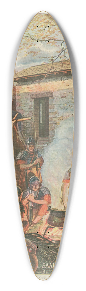 Carl Nebel - Saalburg; Bei der Mahlzet [at mealtime] 39.3 inch art pintail longboard deck