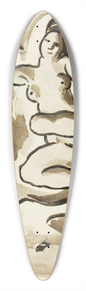 Carl Newman - Reclining Nude 39.3 inch art pintail longboard deck