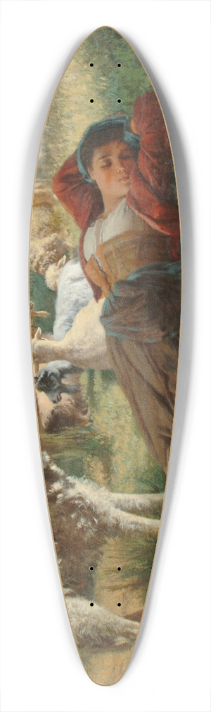 Carlo Ademollo - The Goatherders Siesta 39.3 inch art pintail longboard deck