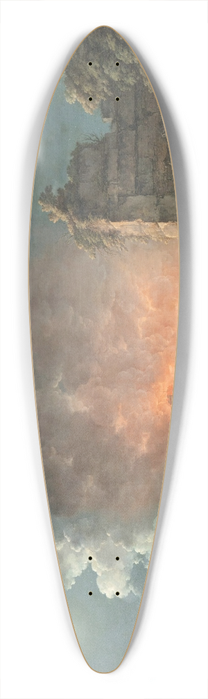 Carlo Bonavia - Fire in the island 39.3 inch art pintail longboard deck Carlo Bonavia - Fire in the island 39.3 inch art pintail longboard deck