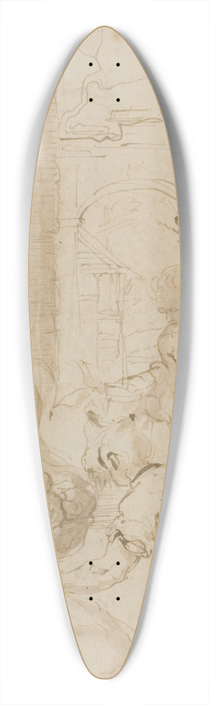 Carlo Bononi - Adoration of the Shepherds 39.3 inch art pintail longboard deck