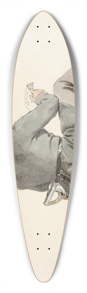 Carlo Dalgas - Lsende soldat 39.3 inch art pintail longboard deck