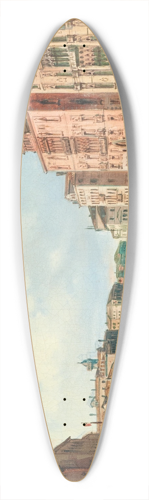 Carlo Grubacs - Venice, a view of the Grand Canal with Palazzo Cavalli-Franchetti and Palazzo Barbaro 39.3 inch art pintail longboard deck