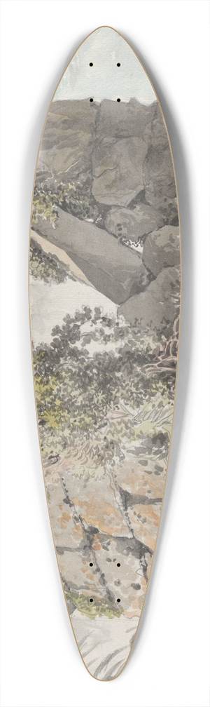 Carlo Labruzzi - Ruins on the Right of the Via Appia 39.3 inch art pintail longboard deck