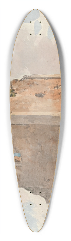 Carlo Labruzzi - Sepulchre on the Via Nomentana in the Roman Campagna 39.3 inch art pintail longboard deck