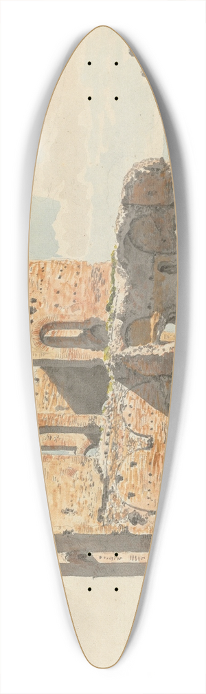 Carlo Labruzzi - The Great Villa of the Quintilii on the Appian Way 39.3 inch art pintail longboard deck