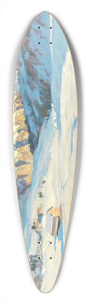 Carl O'Lynch of Town - Winter Landscape 39.3 inch art pintail longboard deck