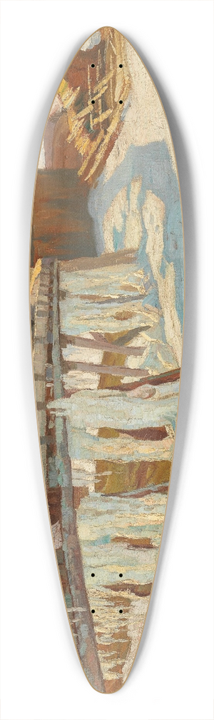 Carl O'Lynch of Town - Winterlandschaft mit Mhle 39.3 inch art pintail longboard deck