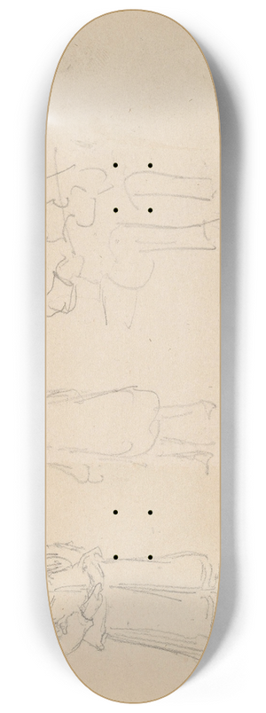 Adolph Tidemand - Figurstudier 8.25 inch art skate deck