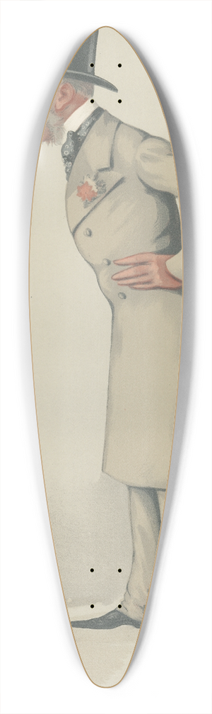 Carlo Pellegrini - Turf Devotees; Covey, The Earl of Conventry, August 13, 1881 39.3 inch art pintail longboard deck