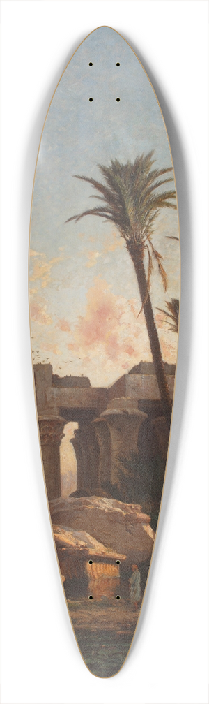Carlos de Haes - Egyptian Landscape 39.3 inch art pintail longboard deck