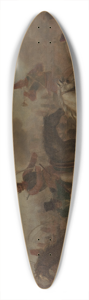 Carlos Morel - Combate de caballera en la poca de Rosas 39.3 inch art pintail longboard deck