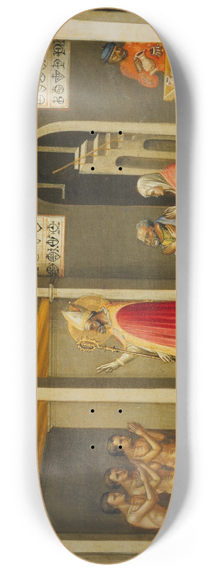 Bicci Di Lorenzo - Saint Nicholas Resuscitating Three Youths 8.25 inch art skate deck