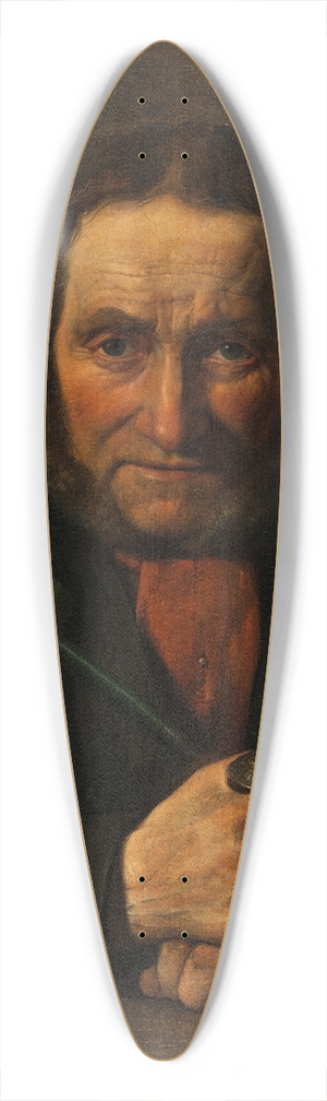 Carl Richardt - Portrait Of A Sailor Holding A Pipe 39.3 inch art pintail longboard deck