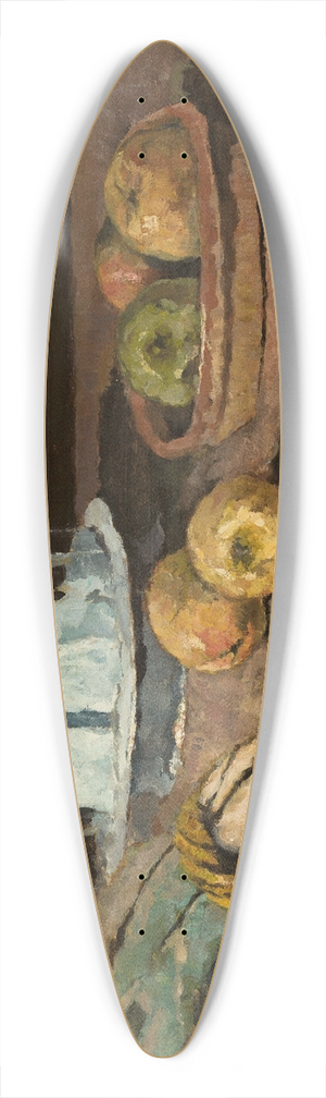 Carl Schuch - Still life with leeks, apples and cheese 39.3 inch art pintail longboard deck