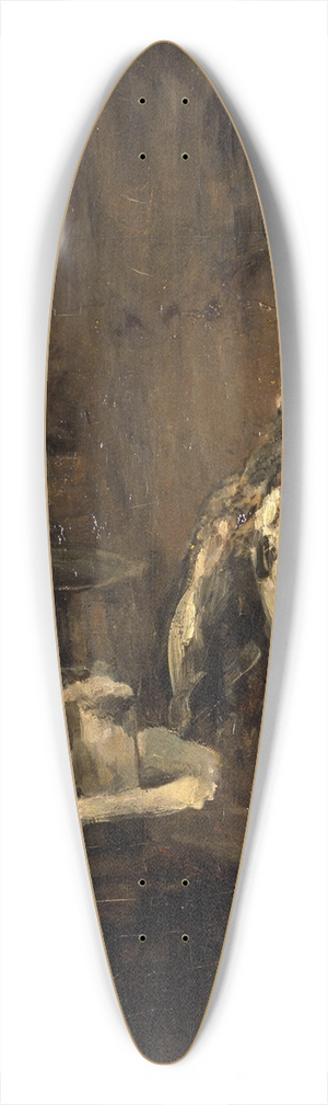 Carl Schuch - Still Life with Partridges and Cheese 39.3 inch art pintail longboard deck