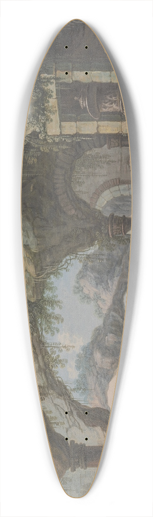 Carl Sebastian von Bemmel - Inneres einer sulengesttzten Grotte, darin in einer Nische eine groe Vase 39.3 inch art pintail longboard deck