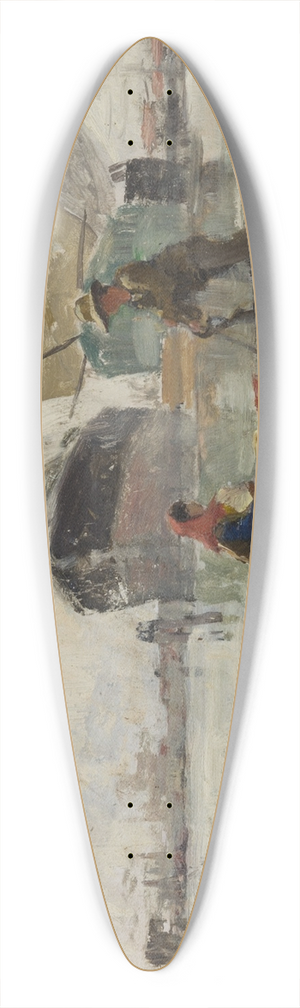 Carl Sknberg - Fruit Barge in Venice. Sketch 39.3 inch art pintail longboard deck