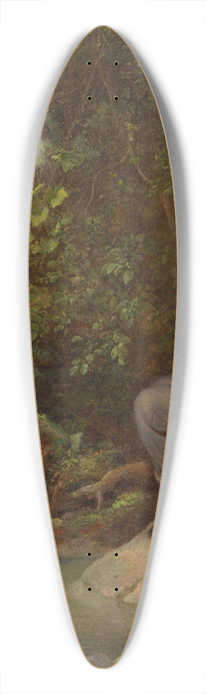 Carl Spitzweg - Der Angler am Waldbach 39.3 inch art pintail longboard deck